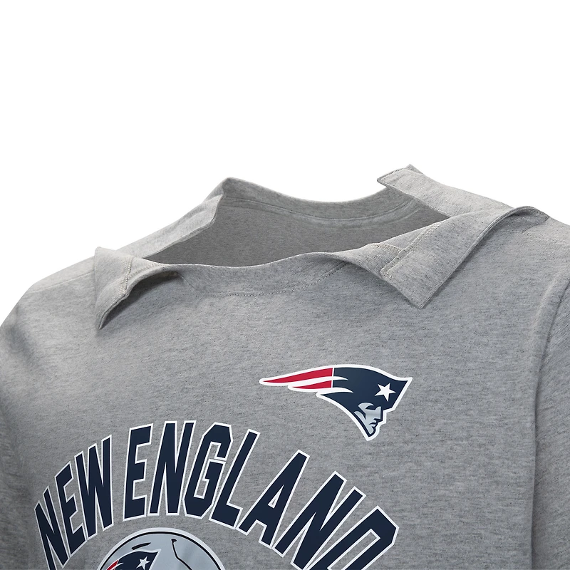 T-shirt adaptatif gris New England Patriots Tackle pour hommes
