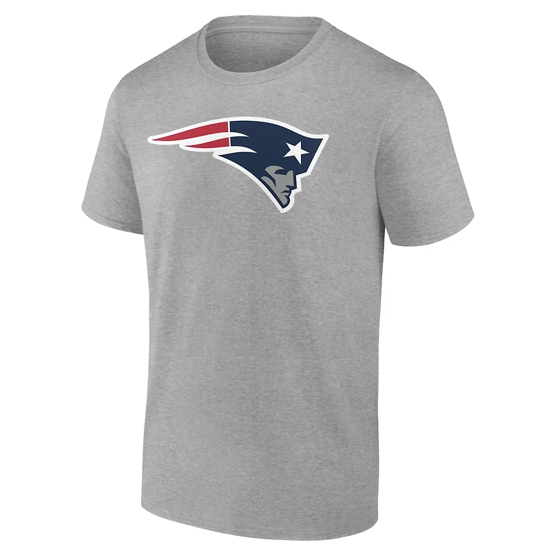 Men's Gray New England Patriots Team Authentic Personalized Name & Number T-Shirt