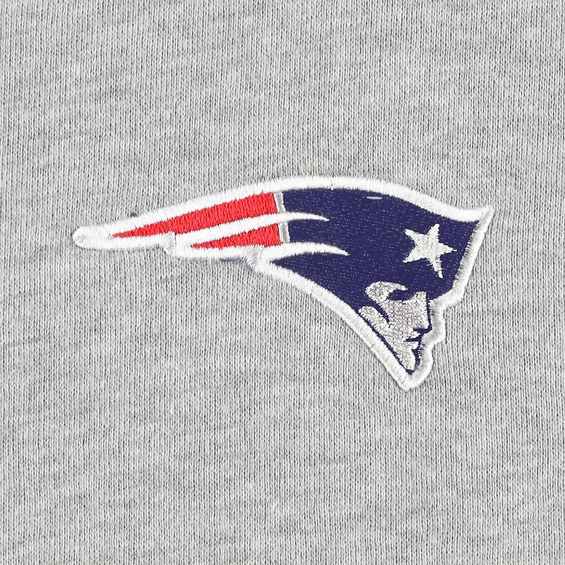 Men's Heather Gray New England Patriots Big & Tall Fleece Raglan Full-Zip Hoodie Jacket