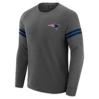 Men's J. Palmer Dark Heather Gray New England Patriots Players Lounge Raglan Tri-Blend Sweatshirt