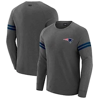 Men's J. Palmer Dark Heather Gray New England Patriots Players Lounge Raglan Tri-Blend Sweatshirt