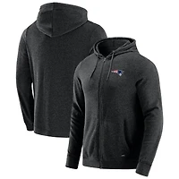 Men's J. Palmer Dark Heather Gray New England Patriots Players Lounge Tri-Blend Full-Zip Hoodie