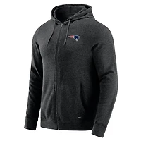 Men's J. Palmer Dark Heather Gray New England Patriots Players Lounge Tri-Blend Full-Zip Hoodie