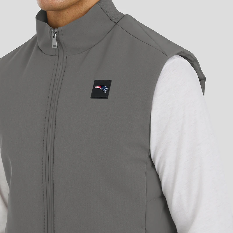 Men's J. Palmer  Graphite New England Patriots Front Office Full-Zip Vest
