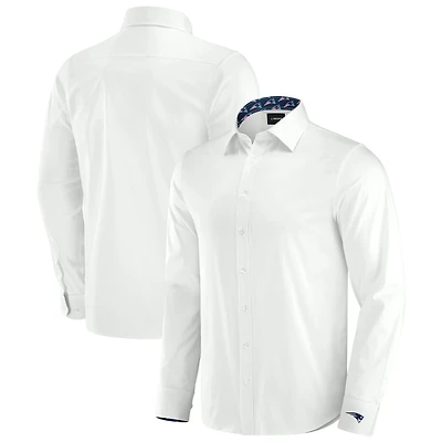 Chemise habillée boutonnée à manches longues Motion Stretch New England Patriots de J. Palmer pour homme