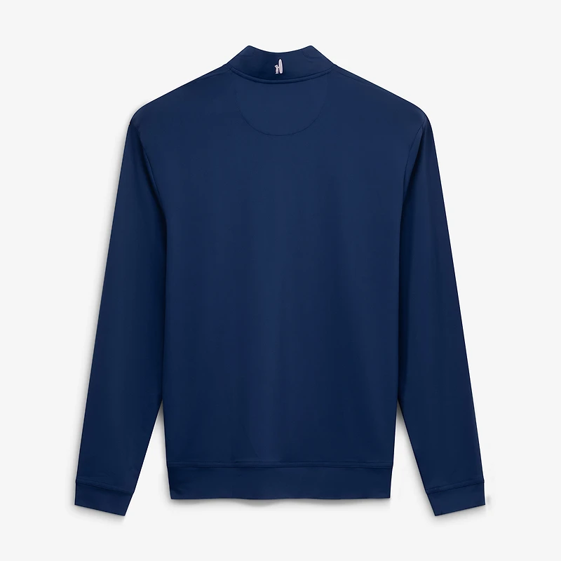 Pull à col zippé 1/4 bleu marine johnnie-O pour homme, New England Patriots.