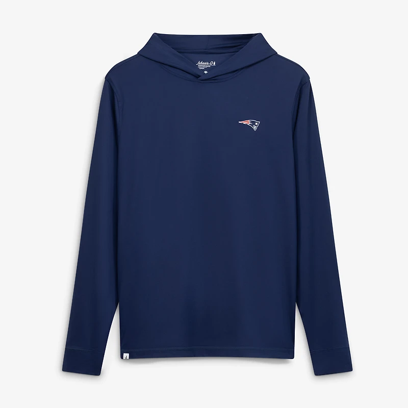 Men's johnnie-O Navy New England Patriots Talon Long Sleeve Hooded T-Shirt