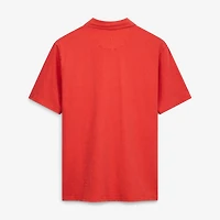 Polo johnnie-O rouge pour homme, style rétro New England Patriots, délavé côtier