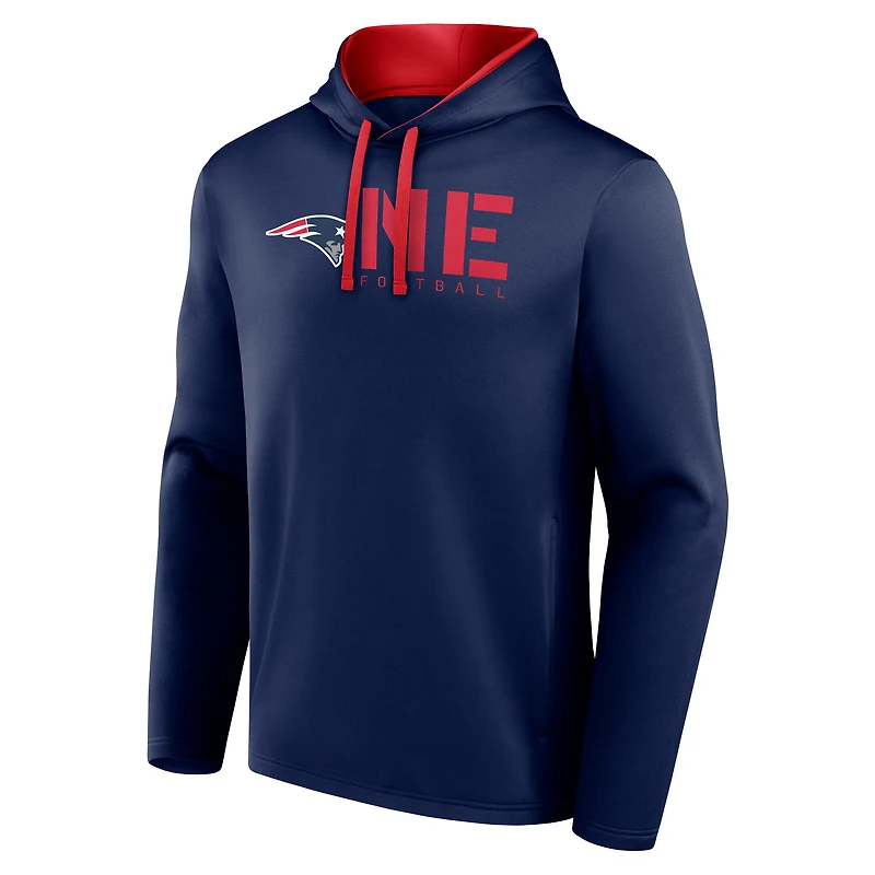 Sweat à capuche bleu marine avec logo Athletic pour homme des New England Patriots