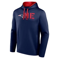 Sweat à capuche bleu marine avec logo Athletic pour homme des New England Patriots