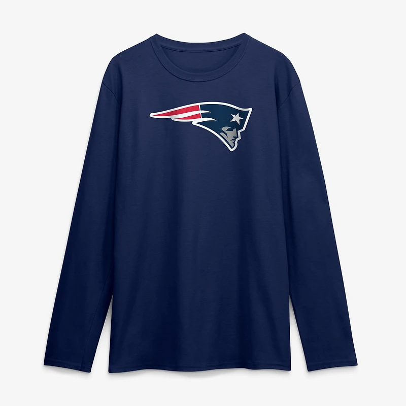 Men's Logo Athletic Navy New England Patriots Primary Long Sleeve T-Shirt