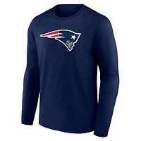 Men's Logo Athletic Navy New England Patriots Primary Long Sleeve T-Shirt