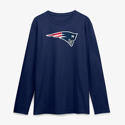Men's Logo Athletic Navy New England Patriots Primary Long Sleeve T-Shirt