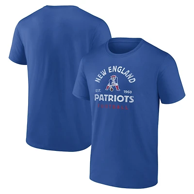 Men's Logo Athletic  Royal New England Patriots Vintage Arch T-Shirt