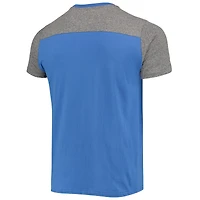 Majestic Threads - T-shirt flammé pour homme des New England Patriots Gridiron Classics Field Goal Royal/Gris chiné