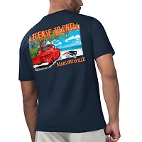 Men's Margaritaville Navy New England Patriots Licensed to Chill T-Shirt