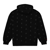 Sweat à capuche noir en polaire imprimé intégral des New England Patriots Mitchell & Ness pour hommes