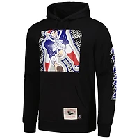 Men's Mitchell & Ness Black New England Patriots Gridiron Classics Big Face 7.0 Pullover Hoodie