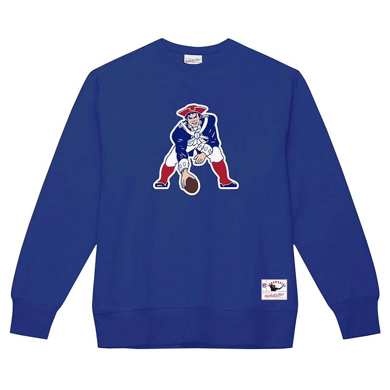Sweat-shirt en molleton basique bleu marine New England Patriots de Mitchell & Ness pour homme