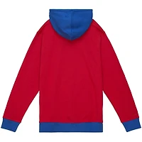 Men's Mitchell & Ness Red/Navy New England Patriots Big Tall Face Pullover Hoodie