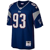 Maillot réplique Legacy Mitchell & Ness Richard Seymour bleu marine des New England Patriots pour homme