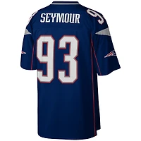 Maillot réplique Legacy Mitchell & Ness Richard Seymour bleu marine des New England Patriots pour homme