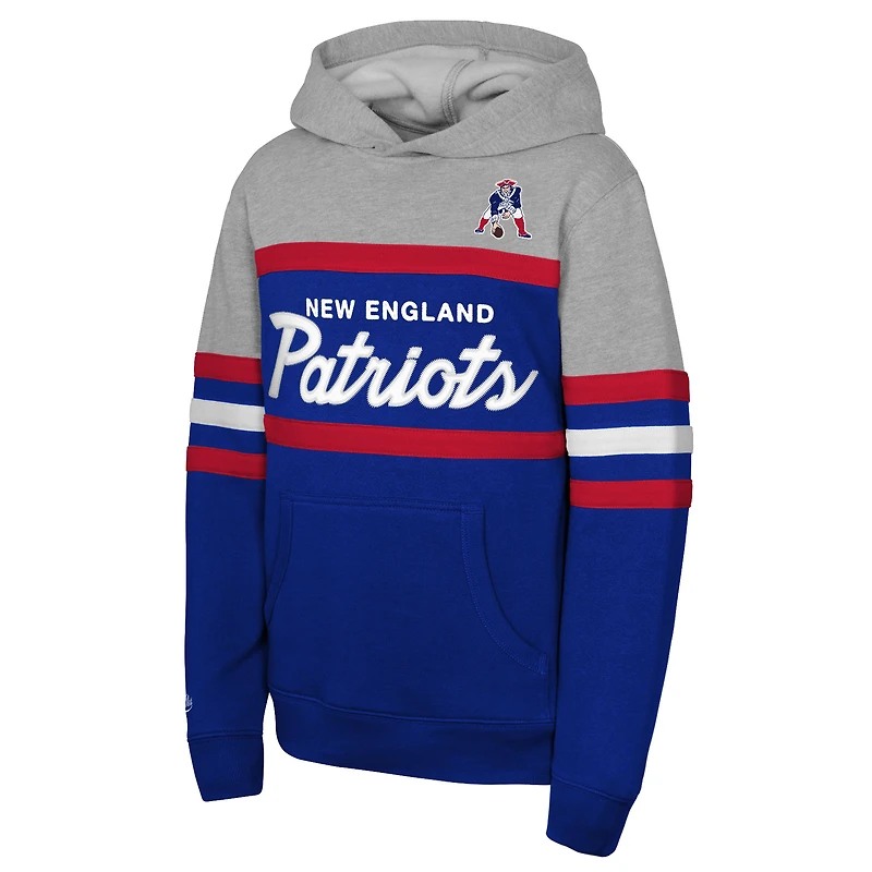 Sweat à capuche Mitchell & Ness Royal New England Patriots Throwback Head Coach pour homme