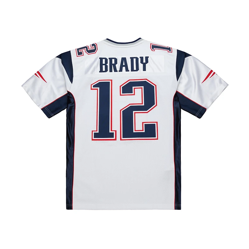 Maillot authentique Mitchell & Ness Tom Brady blanc des New England Patriots 2000 Legacy pour homme