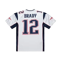 Maillot authentique Mitchell & Ness Tom Brady blanc des New England Patriots 2000 Legacy pour homme