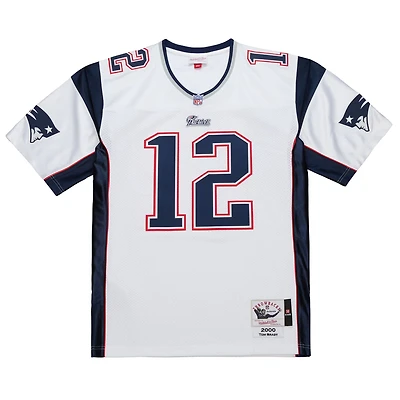 Men's Mitchell & Ness Tom Brady White New England Patriots 2000 Big Tall Legacy Replica Jersey