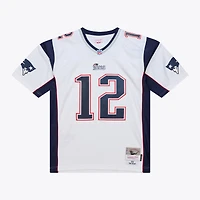Maillot réplique Mitchell & Ness Tom Brady blanc New England Patriots 2000 Legacy pour homme