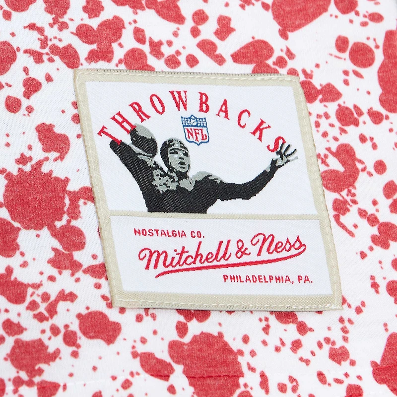 T-shirt blanc à imprimé intégral pour hommes Mitchell & Ness New England Patriots Big Tall