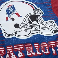 Veste d'échauffement entièrement zippée Mitchell & Ness pour hommes des New England Patriots Team Burst blanche