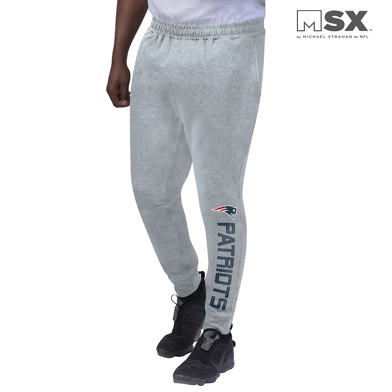 Men's MSX by Michael Strahan Heathered Gray New England Patriots Jogger Pants