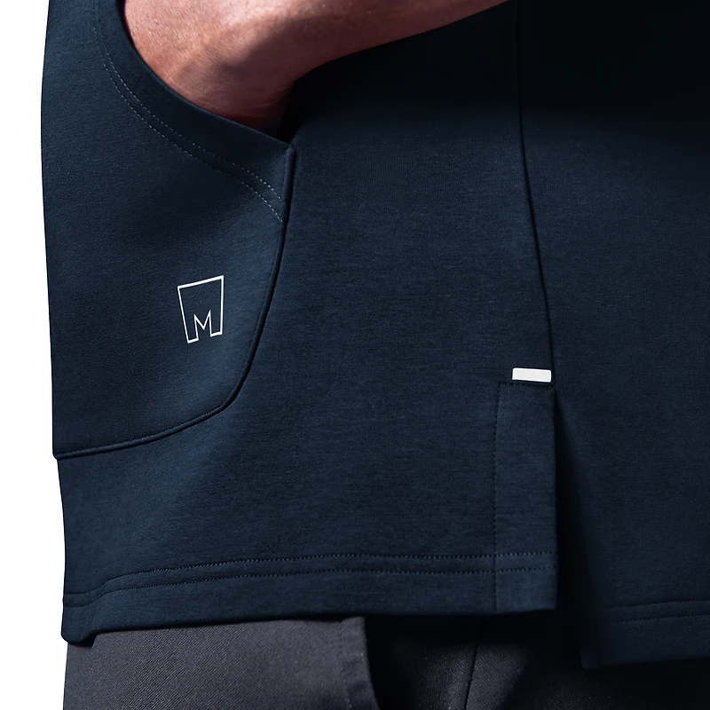 Men's MSX by Michael Strahan Navy New England Patriots Captain Sleeveless Hoodie T-Shirt