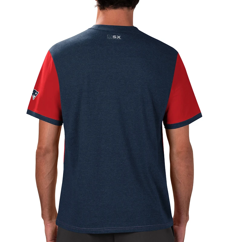 Men's MSX by Michael Strahan Red/Navy New England Patriots Mesh Back T-Shirt