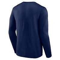 Men's  Navy New England Patriots Advance To Victory Long Sleeve T-Shirt