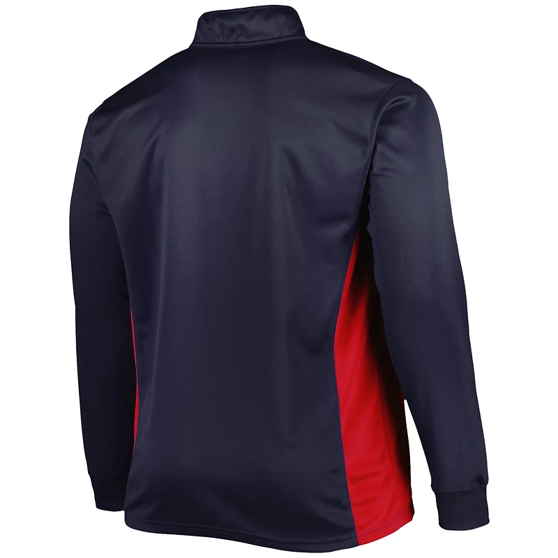 Haut à fermeture éclair pour homme New England Patriots Big & Tall bleu marine