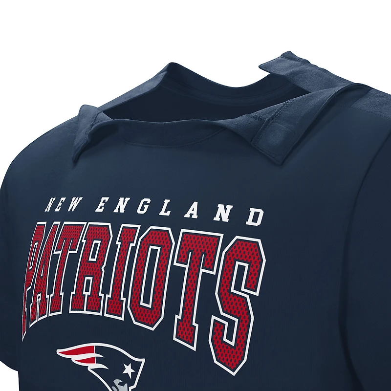 Men's Navy New England Patriots Home Team Adaptive T-Shirt