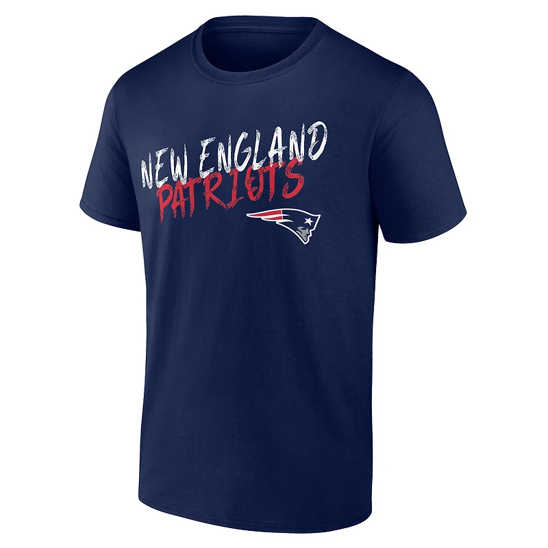 T-shirt homme bleu marine New England Patriots Hustle