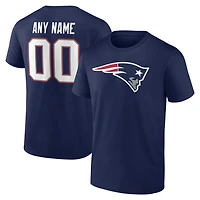 Men's Navy New England Patriots Team Authentic Personalized Name & Number T-Shirt