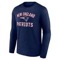 Men's  Navy New England Patriots Victory Arch Long Sleeve T-Shirt