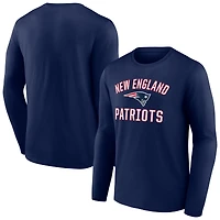 Men's  Navy New England Patriots Victory Arch Long Sleeve T-Shirt