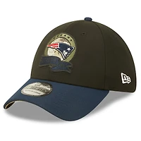 Casquette flex 39THIRTY pour homme New Era Patriots de la Nouvelle-Angleterre 2022, noir/bleu marine