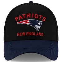 Men's New Era Black/Navy England Patriots 2025 NFL Draft 39THIRTY Flex Hat