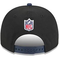 Casquette snapback New Era 9FIFTY A-Frame noire/bleu marine pour homme, New England Patriots, draft NFL 2025