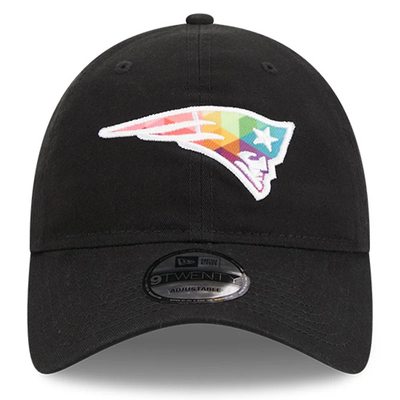 Casquette réglable New Era noire New England Patriots 2023 NFL Crucial Catch 9TWENTY pour hommes