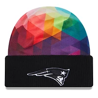 Men's New Era  Black New England Patriots 2023 NFL Crucial Catch Cuffed Knit Hat