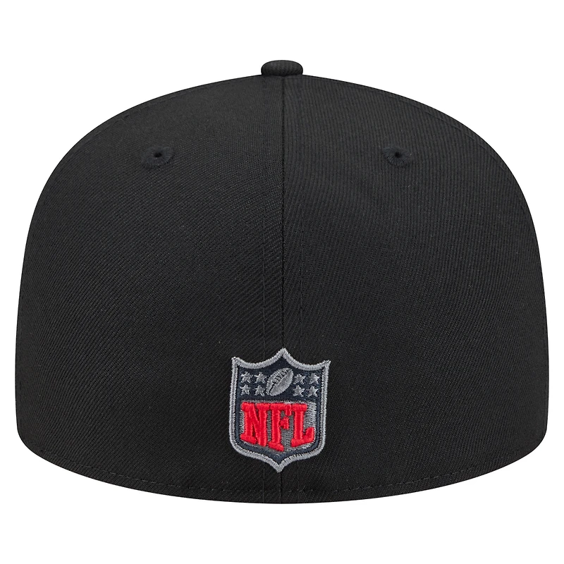 Men's New Era Black England Patriots Color Pop 59FIFTY Fitted Hat