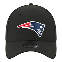 Casquette New Era noire pour homme England Patriots Core Team 39THIRTY Flex